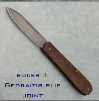 Boker Coffin Chuck Gedraitis Slip Joint Folder Jute Micarta Handles Dark Stonewash MagnaCut Blade 112946