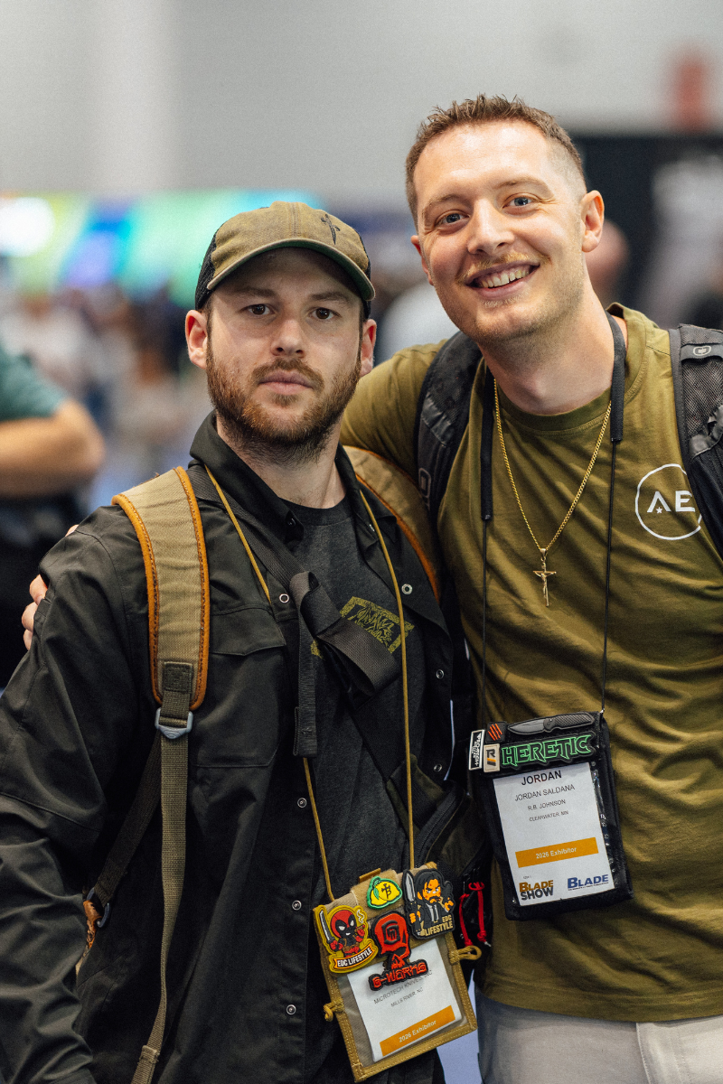 Sean Marfione and Jordan Saldana at Blade Show 2026